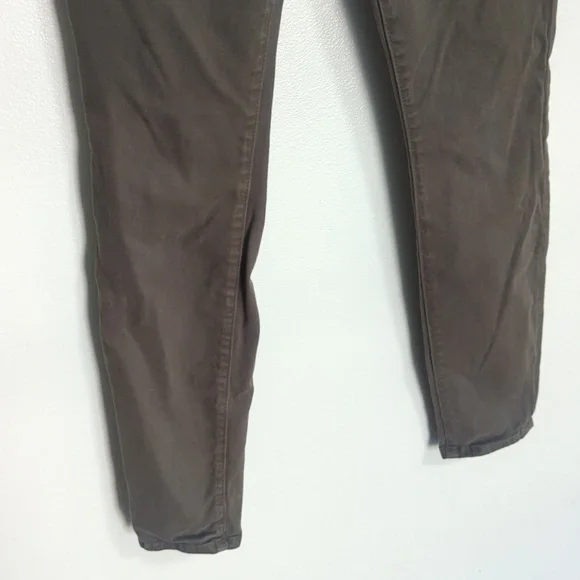 Frame Le High Skinny Deep Moss Green/Brown High Waisted Pant Size 27 - Picture 3 of 8